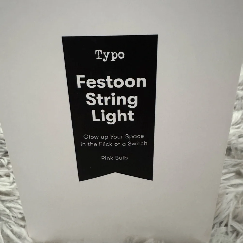 Festoon String Lights- Pink Bulbs (20)
